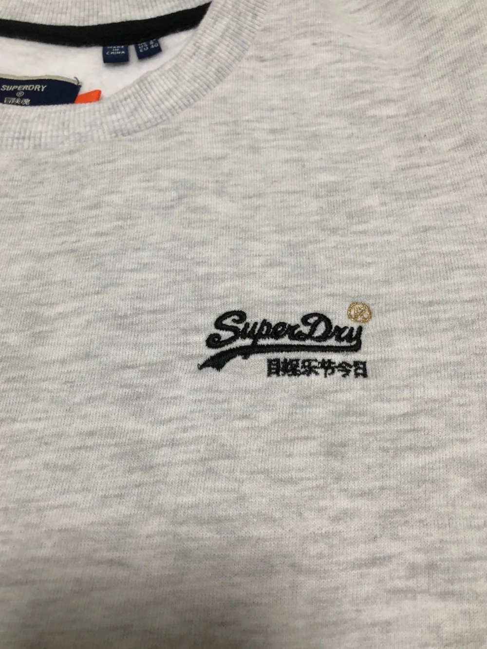 Superdry NWOT Grey Essential Logo Crew Sweatshirt